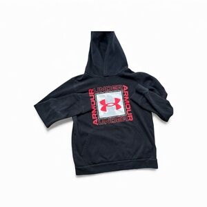 Under Armour Girls Black and Pink Hoodie Size Youth Large Loose Fit